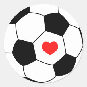 Adesivo Futebol de amor - bola de esporte de coração