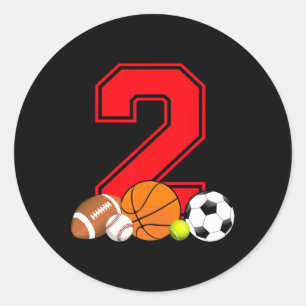 Adesivo Futebol de baseball com 2 anos