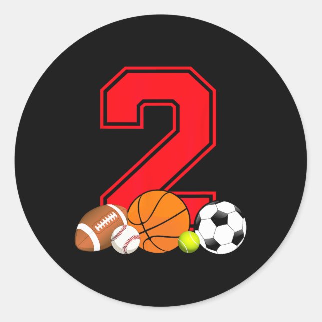 Adesivo Futebol de baseball com 2 anos (Frente)