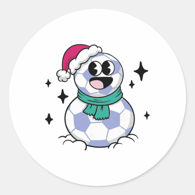 Adesivo Futebol de Boneco de Neve  (Frente)