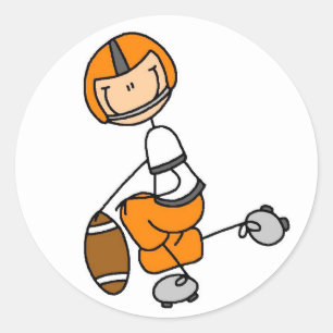 Adesivo Futebol de Boneco Laranja