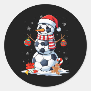 Adesivo Futebol de Natal Bylls Snowman Engraçado Homens Me