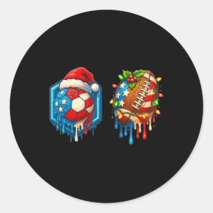 Adesivo Futebol de Natal Drip Bandeira dos EUA Sorvete D