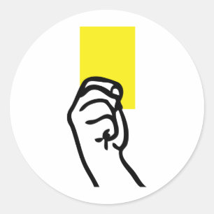 Adesivo Futebol do cartão amarelo