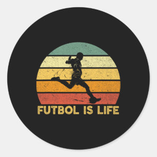 Adesivo Futebol é Vida Fantasia Retro de Jogador de Futebo