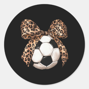 Adesivo Futebol Feminino Coquette Bow Leopard Cheetah Impr