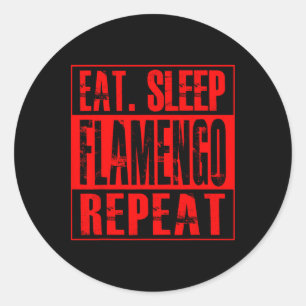 Adesivo Futebol Flamengo - Camisa Eat Sleep Flamengo Repea