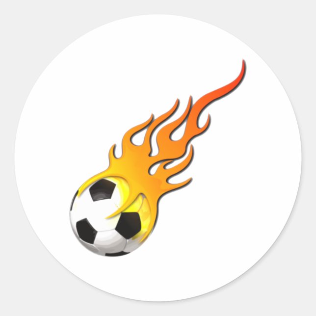 Adesivo Futebol fogo chama soccer concentras fire flames (Frente)