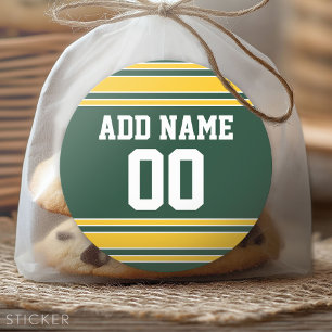 Adesivo Futebol Jersey com número de nome personalizado