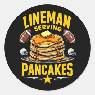 Adesivo Futebol Lineman Servindo Pancakes Gratuitos