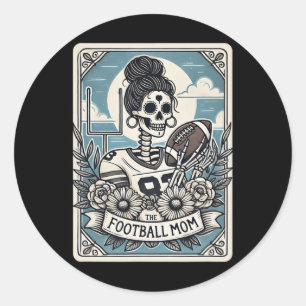 Adesivo Futebol Mãe Tarot Card Skeleton Futebol Mama Mot
