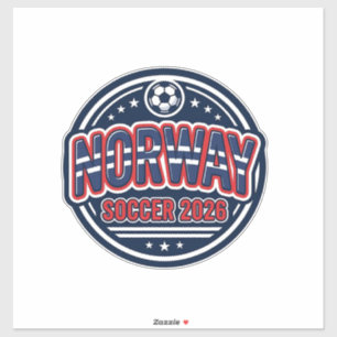 Adesivo Futebol Noruega 2026 Futebol Negrito Tipografia Pa