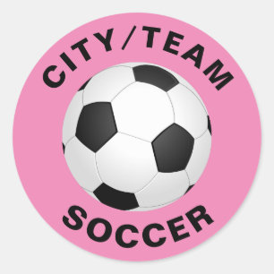 Adesivo Futebol Personalizado Rosa
