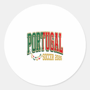 Adesivo Futebol Portugal 2026 Futebol Negrito País Tipogra