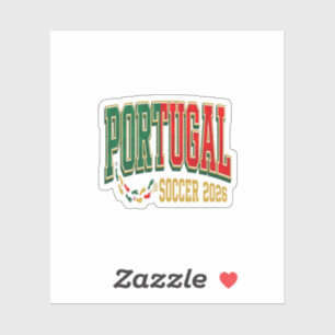 Adesivo Futebol Portugal 2026 Futebol Negrito País Tipogra