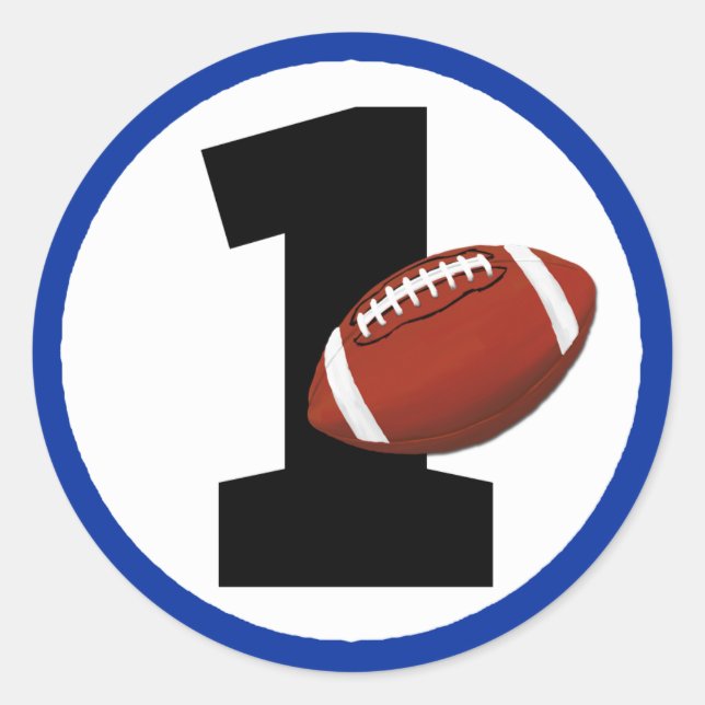 Adesivo Futebol Um Primeiro Aniversário do Bebê Sports Par (Frente)