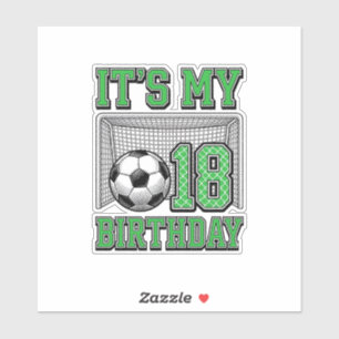 Adesivo Futebol Vintage Aniversário de 18 anos