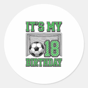 Adesivo Futebol Vintage Aniversário de 18 anos