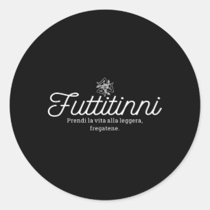 Adesivo Futtitinni Siciliano Palavra Sicília Sicília Itáli
