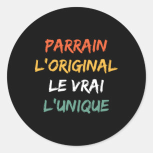 Adesivo Futur Parrain Homme Le Vrai L' Parrain