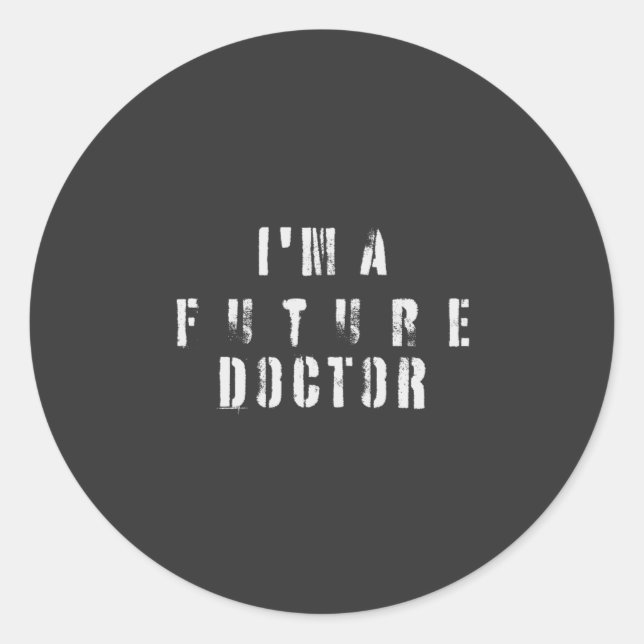 Adesivo Future Doctor Grunge Typography Design (Frente)