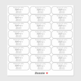 Adesivo Future Mr and Mrs Return Address Transparent