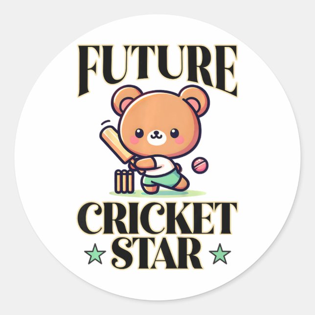 Adesivo Futuro Astro do Críquete (Frente)