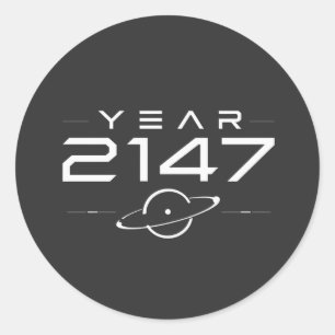 Adesivo Futuro Cyberpunk Ano 2147 Ficção Científica Retro 