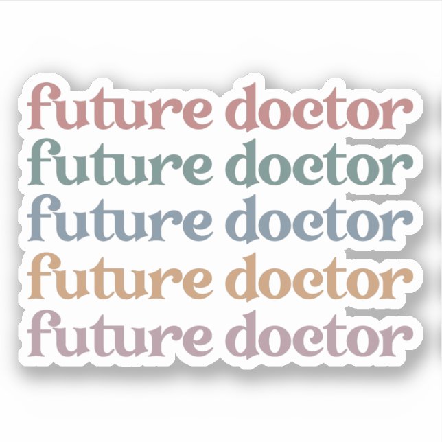Adesivo Futuro Dr. Faculdade de Medicina Presente para Est (Frente)
