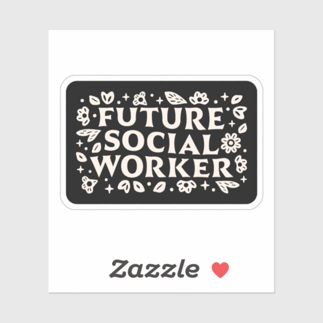 Adesivo Futuro estudante de assistentes sociais (Folha)