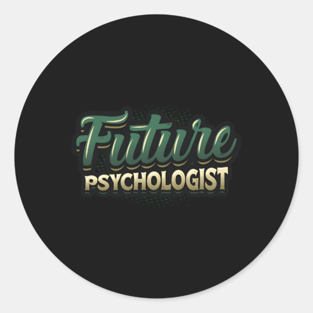 Adesivo Futuro Estudante de Psicologia Psicologista (Frente)