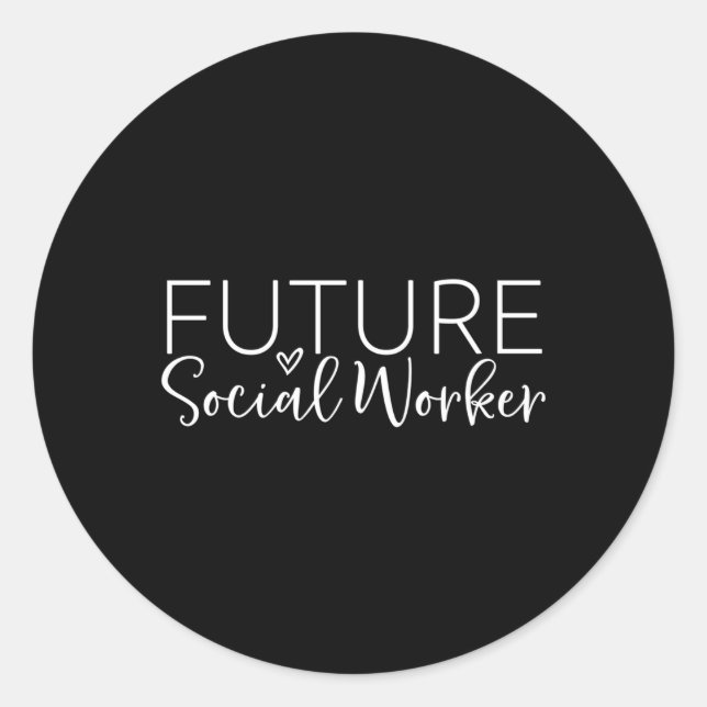 Adesivo Futuro Estudante de Trabalho Social do Trabalhador (Frente)