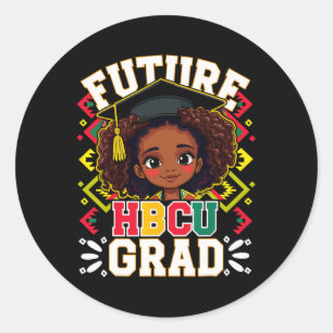 Adesivo Futuro Hbcu Formando Garota Negra Afro Crianças Hi
