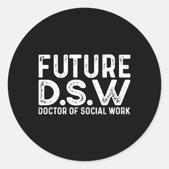 Adesivo Futuro Médico De Trabalho Social Da Dsw Estudante (Frente)
