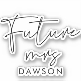 Adesivo Futuro minimalista moderno Senhora Noiva Futura