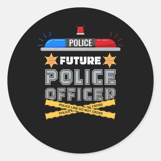 Adesivo Futuro Policial Cop Novelty Minha Carreira (Frente)