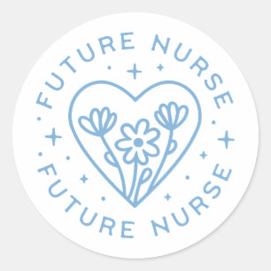 Adesivo Futuro pré-disquete floral coração estético azul