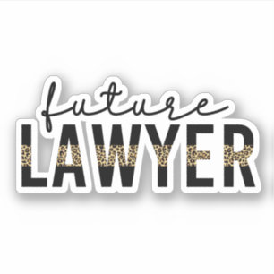 Adesivo Futuro Presente de Estudante da Faculdade de Direi