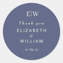 Adesivo Futuro Simples Elegante com Casamento Monograma