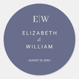 Adesivo Futuro Simples Elegante com Casamento Monograma