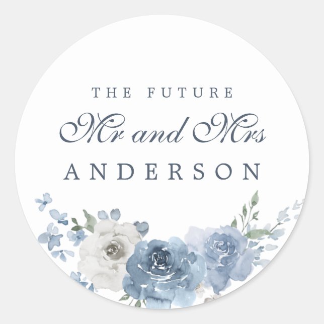 Adesivo Futuro Sr. Dark Blue Ivory Floral Winter (Frente)