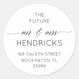 Adesivo Futuro Sr. e Sra. Return Address Sticker