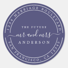 Adesivo Futuro Sr Sra Endereço de Devolução de Casamento A