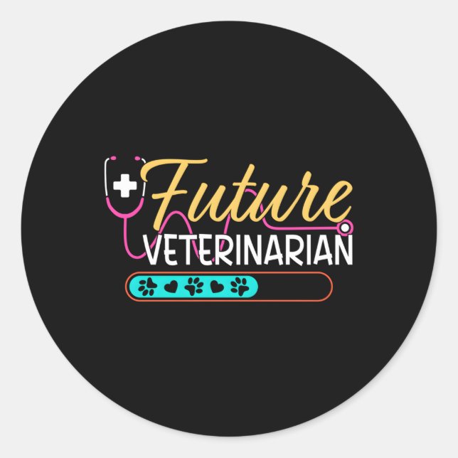 Adesivo Futuro Vet Veterinário do Estetoscópio Veterinário (Frente)