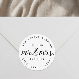 Adesivo Futuro Vintage Moderno Endereço de Casamento Sr. S