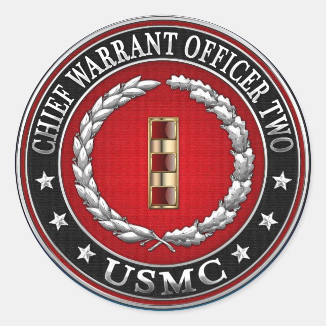 Adesivo Fuzileiros navais dos EUA: Chefe do Mandado Dois ( (Frente)