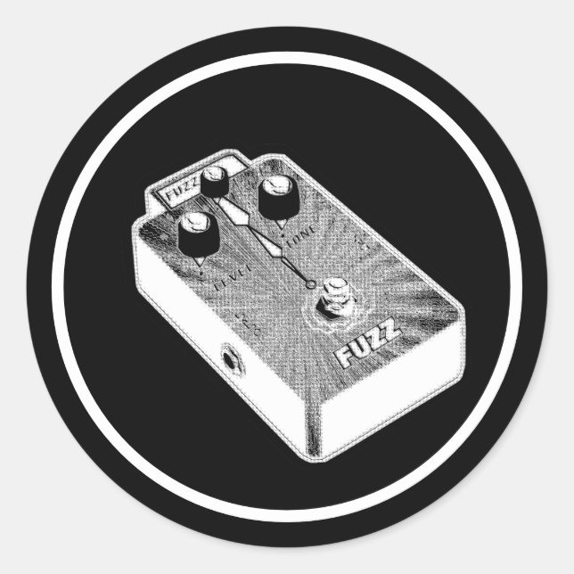 Adesivo Fuzz Preto e Branco (Frente)