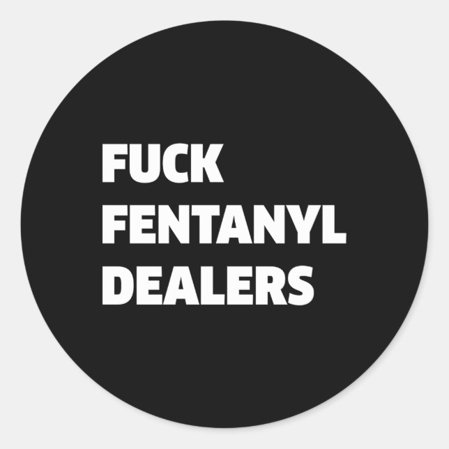 Adesivo Fvck Fentanyl-Dealers Anti-Dor E Doença (Frente)