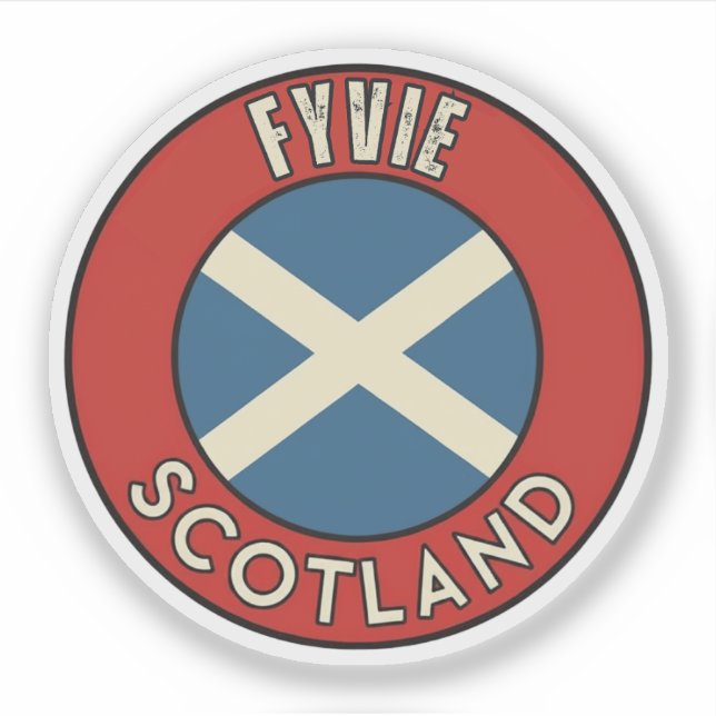 Adesivo Fyvie, Escócia (Frente)