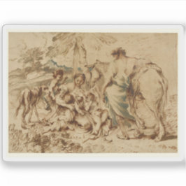 Adesivo G. B. Castiglione - Uma família numa paisagem desé